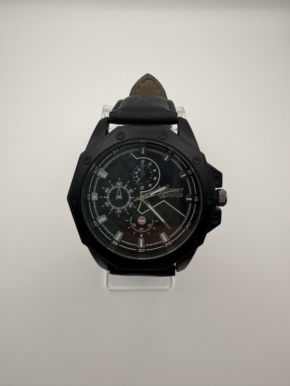 American Exchange Matte Black Men’s 48 mm Watch